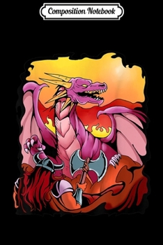 Composition Notebook: Tabletop Gaming DM Retro Dragons D20 Dice  Journal/Notebook Blank Lined Ruled 6x9 100 Pages