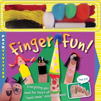 Hardcover Finger Fun, 2: Pack-Tivities [With Thread, Poms and 2 Washable Markers] Book
