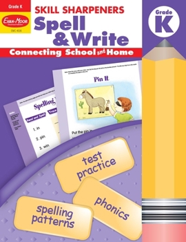 Paperback Skill Sharpeners: Spell & Write, Kindergarten Workbook Book