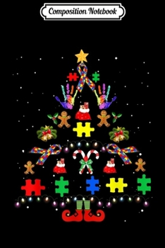 Composition Notebook: Christmas Autism Awareness Christmas Tree Gift Boys Girls  Journal/Notebook Blank Lined Ruled 6x9 100 Pages