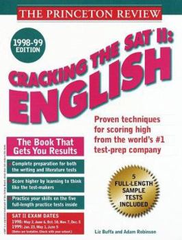 Paperback Cracking the SAT II: English 1998-99 Edition Book