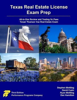 Paperback Texas Real Estate License Exam Prep: All-in-One Review and Testing to Pass Texas' Pearson Vue Real Estate Exam Book