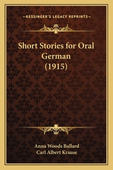 Paperback Short Stories for Oral German (1915) Book