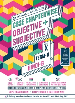 Paperback Hindi-B Chapterwise Objective ] Subjective for CBSE Class 10 Term 2 Exam [Hindi] Book