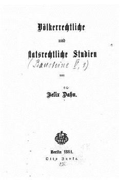 Paperback Völkerrechtliche und Staatsrechtliche Studien [German] Book