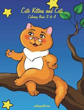 Paperback Cute Kittens and Cats Coloring Book 3 & 4 Book