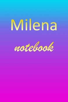 Paperback Milena: Blank Notebook - Wide Ruled Lined Paper Notepad - Writing Pad Practice Journal - Custom Personalized First Name Initia Book