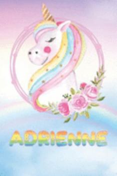 Paperback Adrienne: Adrienne's Unicorn Personal Custom Named Diary Planner Perpetual Calander Notebook Journal 6x9 Personalized Customized Book