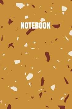 Paperback Notebook: Terrazzo Notebook with Elegant Gold Lettering - Marble & Gold 6x9 College Ruled 100 Page Journal Notebook Diary or Com Book