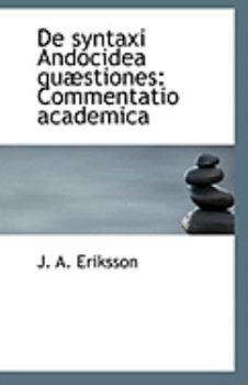 Paperback de Syntaxi Andocidea Quaestiones: Commentatio Academica Book