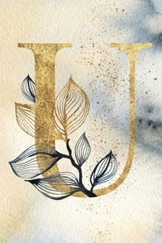 Paperback Monogram Notebook U: 6 x 9 Gold Initial Diary for Women Book