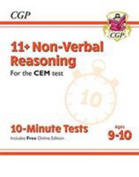 Paperback New 11+ CEM 10-Minute Tests: Non-Verbal Reasoning - Ages 9-10 (with Online Edition) (CGP 11+ CEM) Book