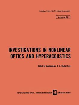 Paperback Investigations in Nonlinear Optics and Hyperacoustics Book