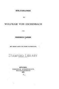 Bibliographie Zu Wolfram Von Eschenbach