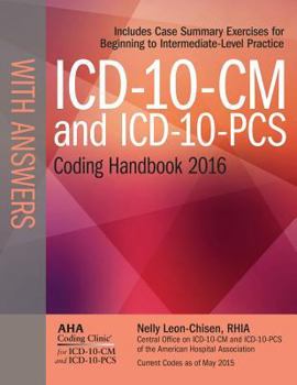 Paperback ICD-10-CM and ICD-10-PCs Coding Handbook with Answers 2016 Book