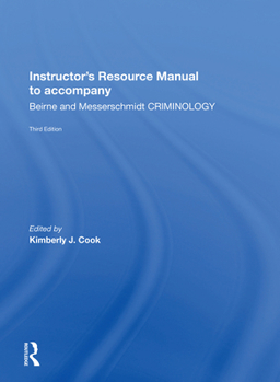 Paperback Instructor's Manual to Accompany Criminology Book