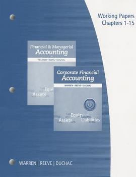 Paperback Financial & Managerial Accounting/Corporate Financial Accounting, Working Papers Book