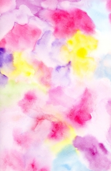 A5 Lined Notebook 110 Pages: Funny Ruled Journal Abstract Watercolor Yellow Red Purple Colorful Pattern 09F. Cute Unique Student Teacher Blank ... Planner Great For Home School Office Writing