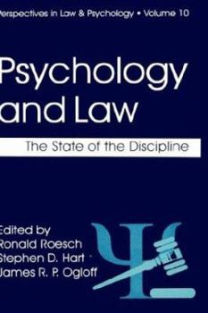 Hardcover Psychology and Law: The State of the Discipline Book