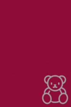 Paperback Notebook: Red and Gray Bear Designer College Ruled Lined Blank Notebook Journal Notepad Book