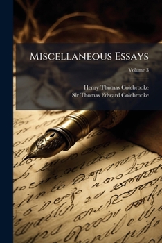 Paperback Miscellaneous Essays; Volume 3 Book