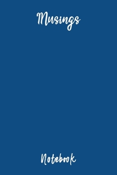 Musings Notebook: Reflections Thoughts Blank Dot Grid and Lined Journal Gift 6" x 9" Blue Cover