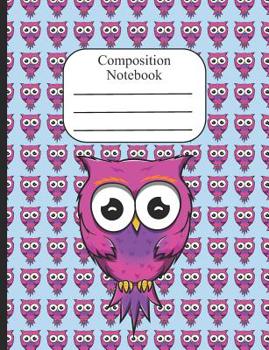 Paperback Composition Notebook: Owl Polka Dot Wide Ruled Composition Book - 120 Pages - 60 Sheets Book