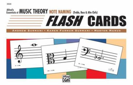 Paperback Alfred's Essentials of Music Theory: Note Naming Flash Cards, Flash Cards Book