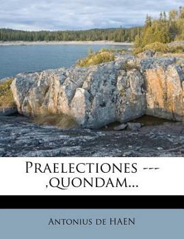 Paperback Praelectiones ---, Quondam... [Italian] Book