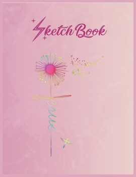 SketchBook: Jesus Cross Dandelion Galaxy Angel Flower Jesus Empty Notebook SketchBook Floral Flower Arts Notebook for Girls Teens Kids Journal Blank UnLined 110 Pages of 8.5x11 for Drawing and Paintin