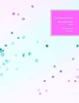 Composition notebook: college or school ruled journal book for students | Standard line size composition style exercise notebook | Cute pink and aqua blue fruity fruit design