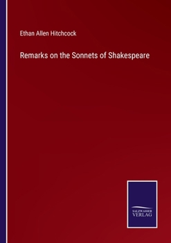 Paperback Remarks on the Sonnets of Shakespeare Book