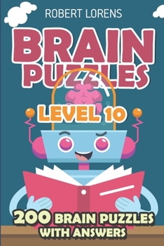 Paperback Brain Puzzles Level 10: Fobidoshi Puzzles - 200 Brain Puzzles with Answers Book