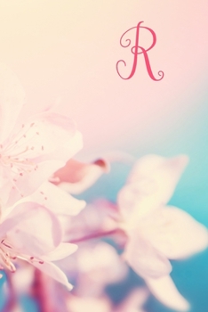 R: Monogram Initial Notebook and diary with pink floral design