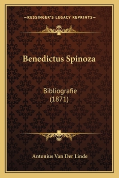 Paperback Benedictus Spinoza: Bibliografie (1871) [Latin] Book