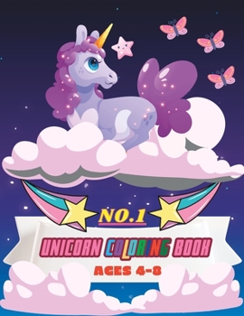 Paperback Unicorn Coloring Book for kids ages 4-8 (long lasting) [Large Print] Book