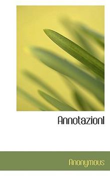 Paperback Annotazionl [Italian] Book