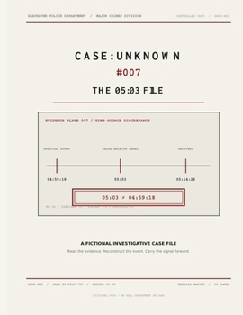 CASE: UNKNOWN #007 - The 05:03 File: A Realistic Interactive Crime Mystery Case File with Evidence, Interviews, Digital Traces, and a Hidden Cross-File Secret