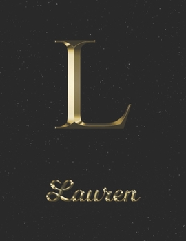 Paperback Lauren: 1 Year Daily Planner (12 Months) - Yellow Gold Effect Letter L Initial First Name - 2020 - 2021 - 365 Pages for Planni Book