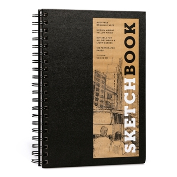 Paperback Sketchbook (Basic Medium Spiral Black) Book