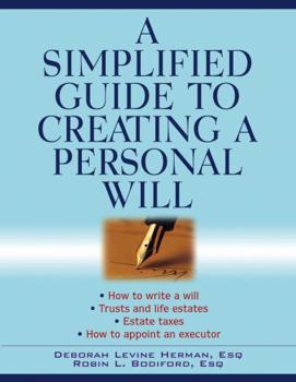 Paperback A Simplified Guide to Creating a Personal Will Book