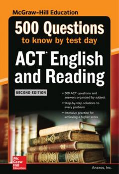 Paperback 500 ACT English and Reading Questions to Know by Test Day, Second Edition Book