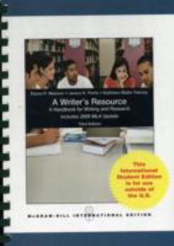Paperback A Writer's Resource (Comb) Book