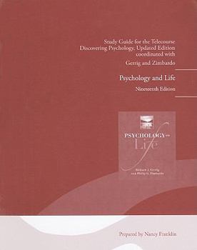 Paperback Discovering Psychology, Study Guide for the Telecourse: Psychology and Life Book