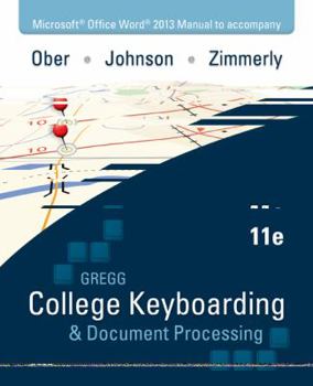 Spiral-bound Microsoft Office Word 2013 Manual for Gregg College Keyboarding & Document Processing (Gdp) Book