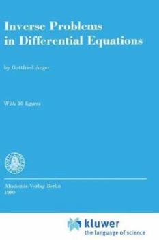 Hardcover Inverse Problems in Differential Equations Book