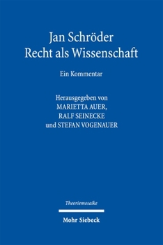 Paperback Jan Schrder: Recht ALS Wissenschaft: Ein Kommentar [German] Book