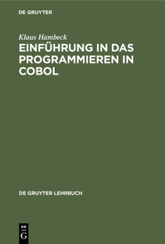 Hardcover Einführung in das Programmieren in COBOL [German] Book