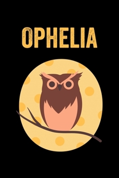 Paperback Ophelia: Animals Coloring Book for Kids, Weekly Planner, and Lined Journal Animal Coloring Pages. Personalized Custom Name Init Book