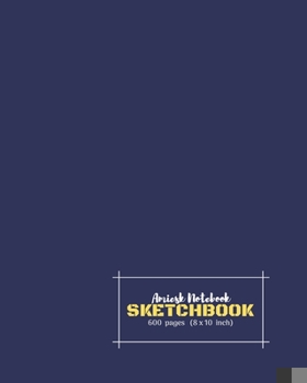 Paperback Amiesk Notebook - Sketch Book - 600 pages (8 x 10 inch) Book